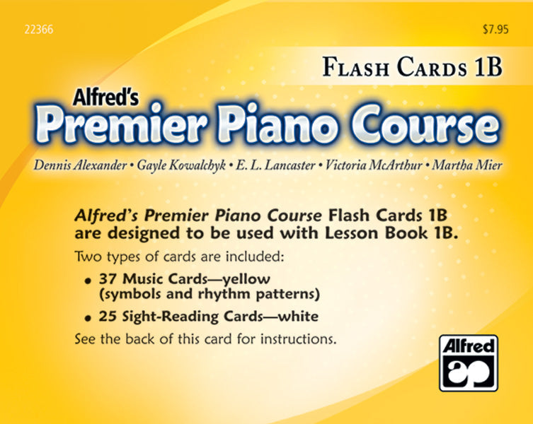 Alfred's Premier Piano Course: Flash Cards 1B (Alfred Music)