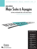 Faber Piano Adventures Achievement Skill Sheet No. 3: One-Octave Major Scales & Arpeggios