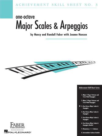 Faber Piano Adventures Achievement Skill Sheet No. 3: One-Octave Major Scales & Arpeggios