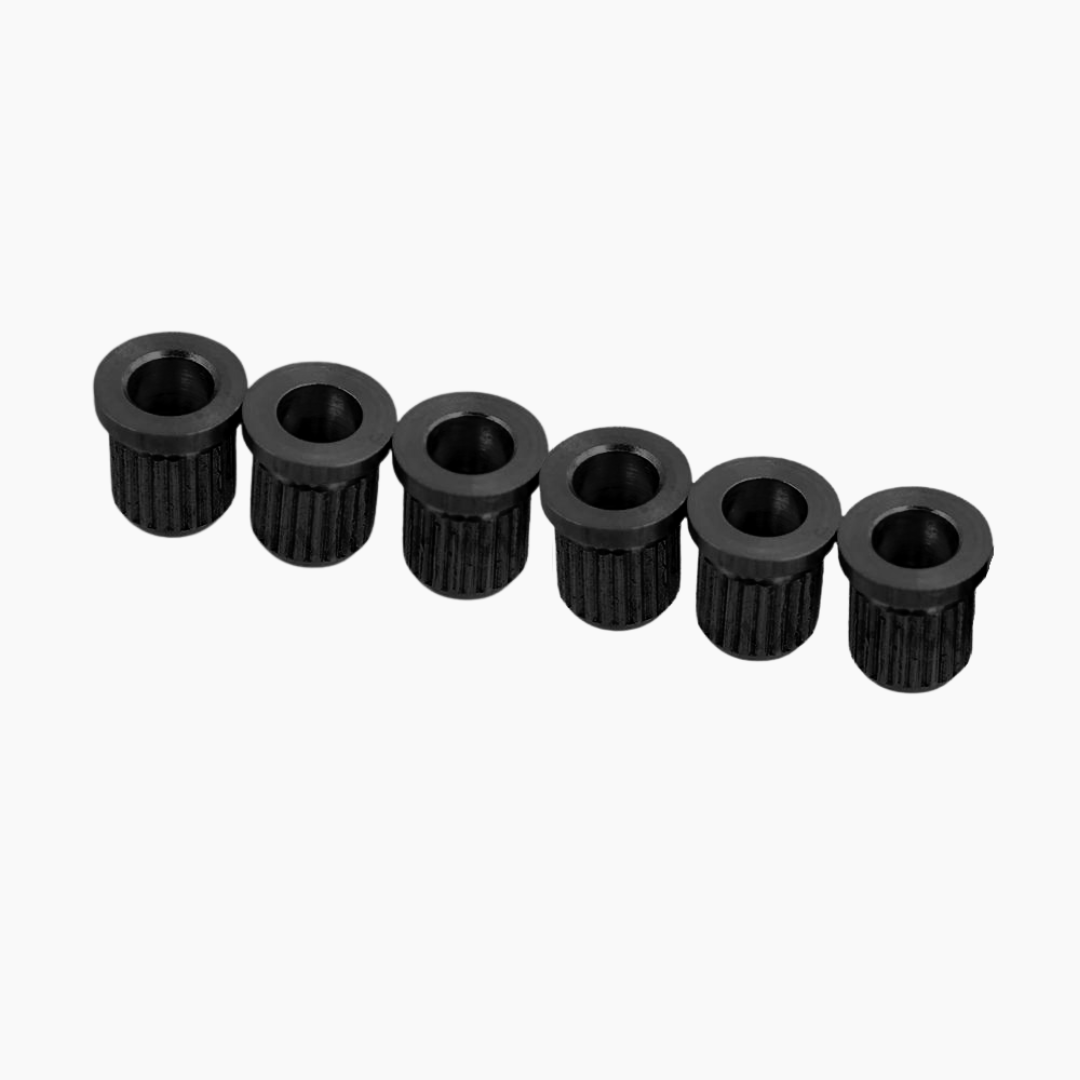 Allparts AP-0087 Gotoh Guitar String Ferrules, Black (Set of 6)