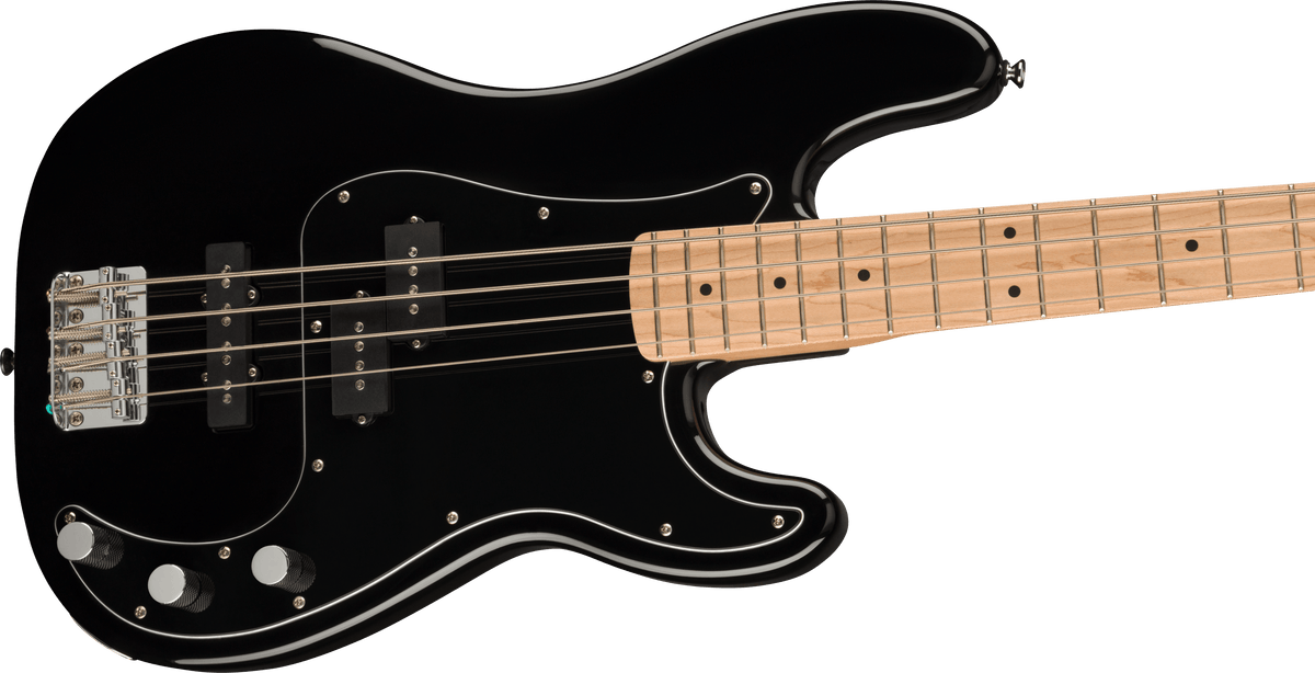 Fender Squier® Affinity Series® Precision Bass® PJ Pack, Maple Fingerboard, Black, Gig Bag, Rumble 15 - 120V