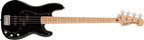 Fender Squier® Affinity Series® Precision Bass® PJ Pack, Maple Fingerboard, Black, Gig Bag, Rumble 15 - 120V