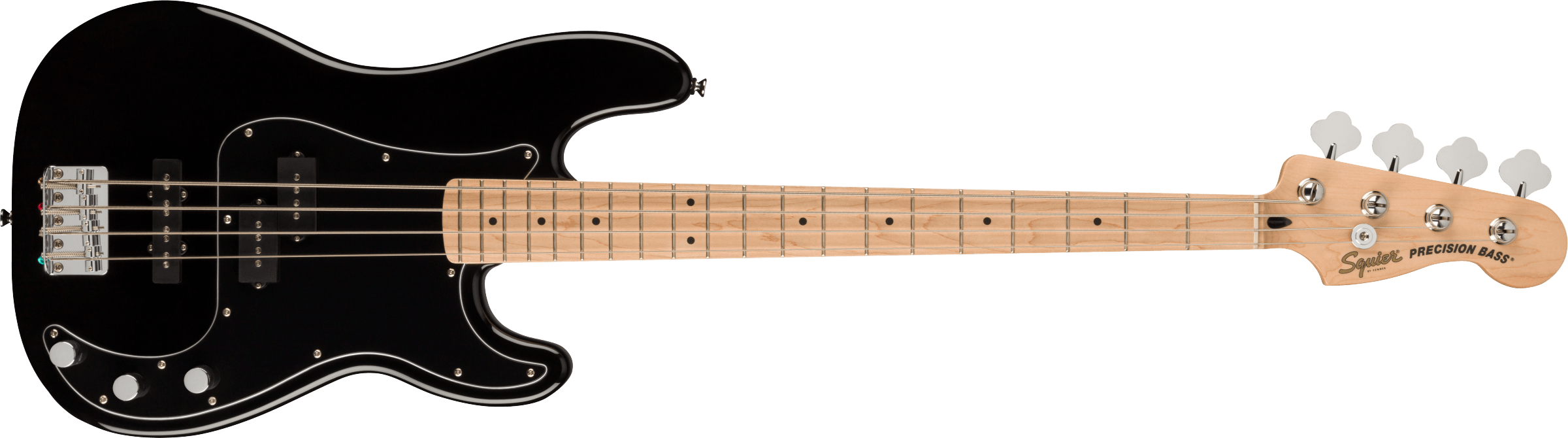 Fender Squier® Affinity Series® Precision Bass® PJ Pack, Maple Fingerboard, Black, Gig Bag, Rumble 15 - 120V