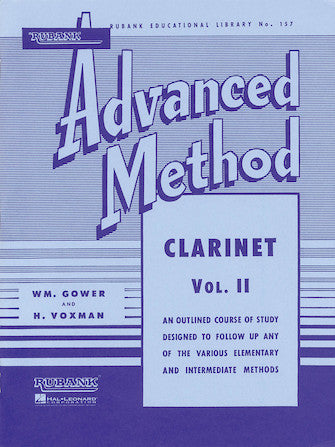 Rubank Advanced Method – Clarinet, Vol. 2 — H. Voxman (Rubank/Hal Leonard)