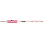 Fender x Hello Kitty White/Pink Woven Instrument Cable, 10 Foot