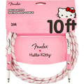 Fender x Hello Kitty White/Pink Woven Instrument Cable, 10 Foot