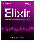 Elixir 80/20 Bronze Polyweb Coated Acoustic Guitar Strings - Light (.012-.053)