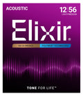 Elixir 80/20 Bronze Polyweb Coated Acoustic Guitar Strings - Light-Medium (.012-.056)