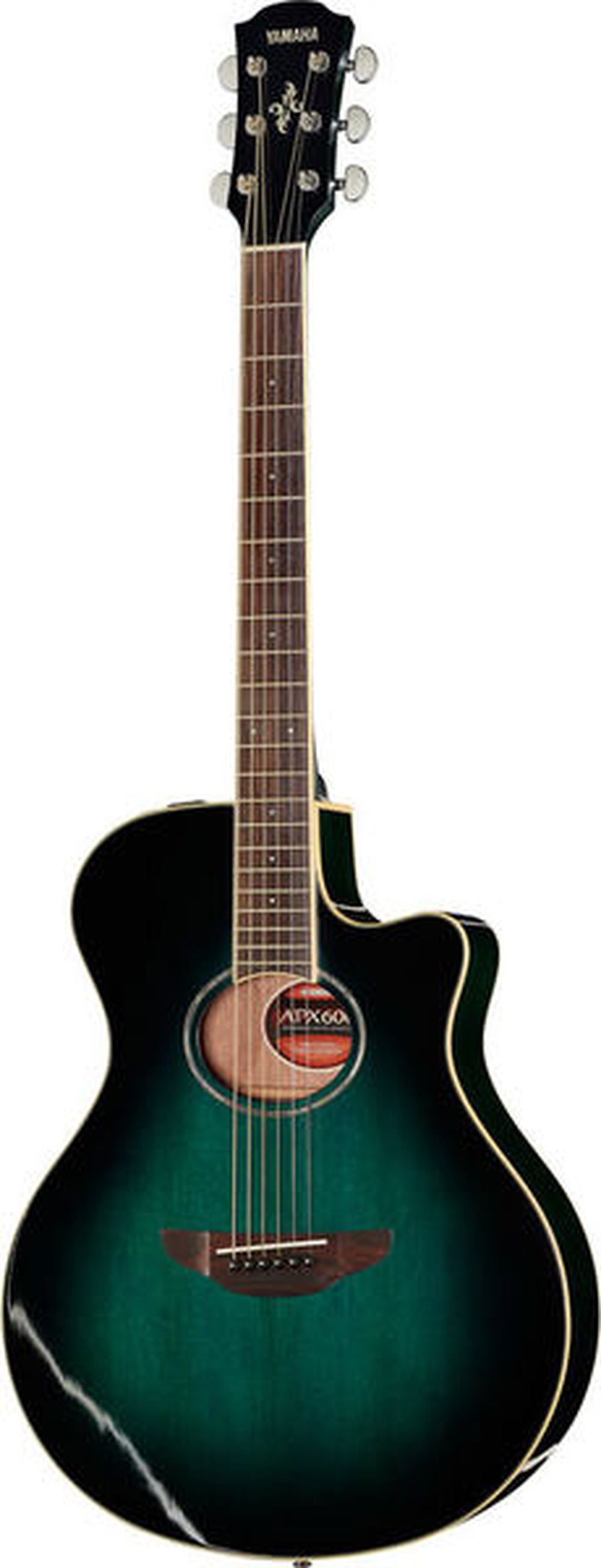 Yamaha APX600 Thinline Acoustic-Electric Guitar, Oriental Blue Burst