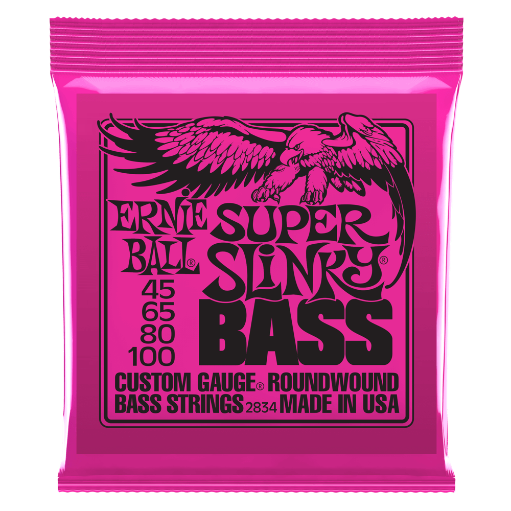 Ernie Ball 2834 Super Slinky Nickel Wound Bass Strings (.045-.100)