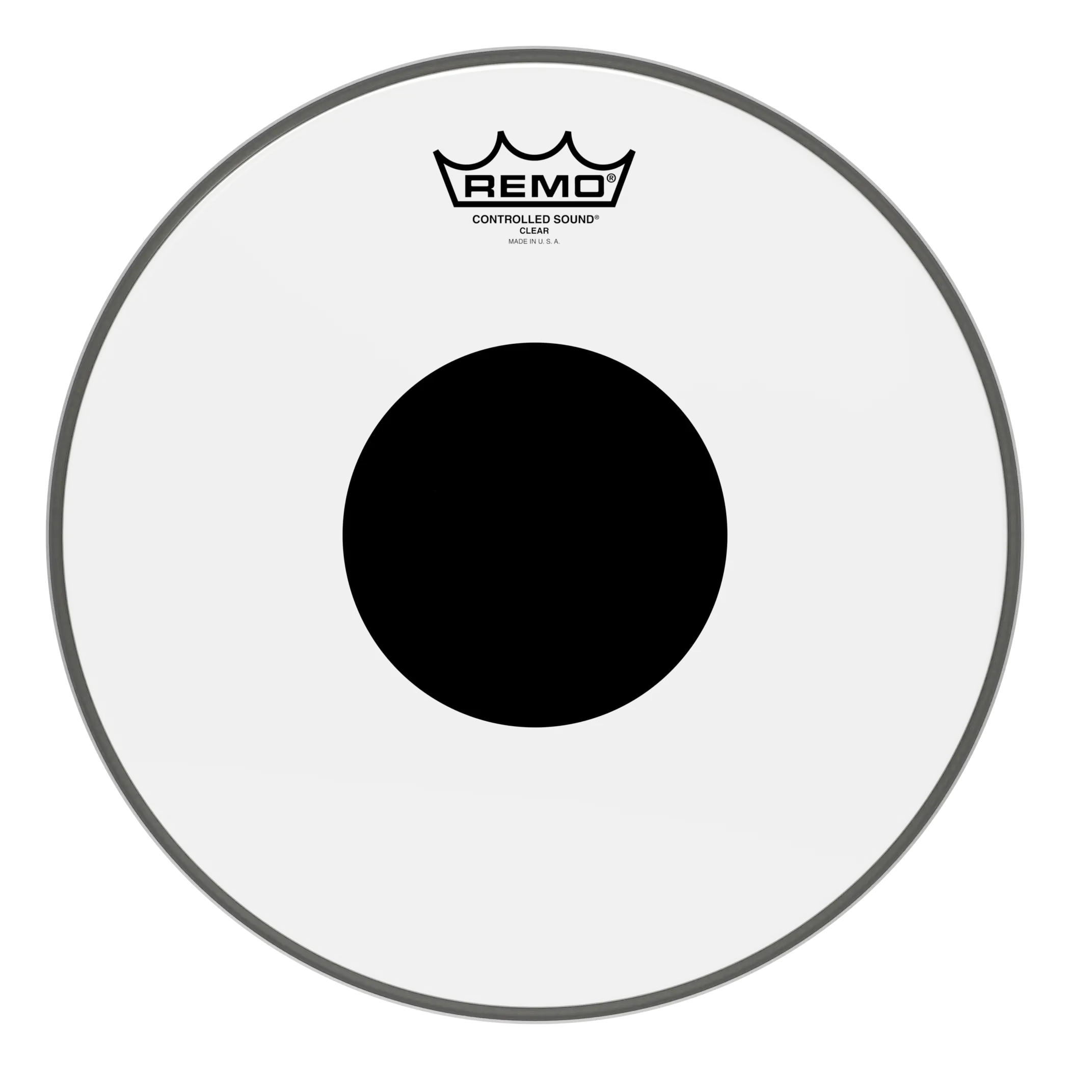Remo Controlled Sound Clear Drumhead with Black Dot, 12"