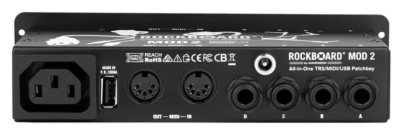 Rockboard Mod 2 Trs, Midi, Iec, DC & USB Patchbay