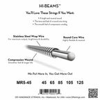 DR Strings Hi-Beam MR5-45 Stainless Steel 5-String Bass Strings, Medium (.045-.125)