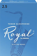 Rico Royal Tenor Saxophone Reeds, Strength 2.5 (Box of 10)