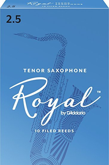 Rico Royal Tenor Saxophone Reeds, Strength 2.5 (Box of 10)