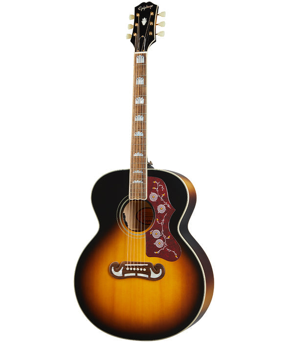 Epiphone J-200 All Solid Acoustic-Electric Guitar Aged Vintage Sunburst