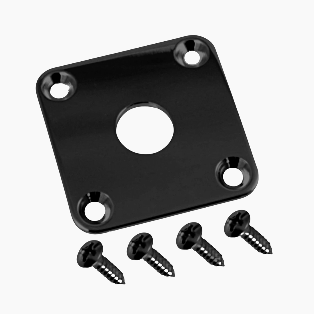Allparts AP-0633 Square Jack Plate for Les Paul, Black