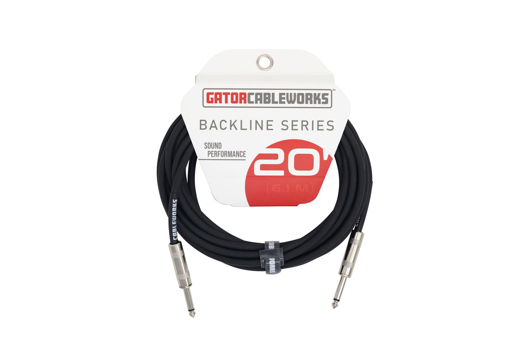 Gator Cableworks Backline Series 20' Straight-to-Straight Instrument Cable