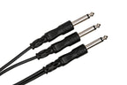 Hosa CYP-105 Y Cable, 1/4 inch TS to Dual 1/4 inch TS (5 ft)