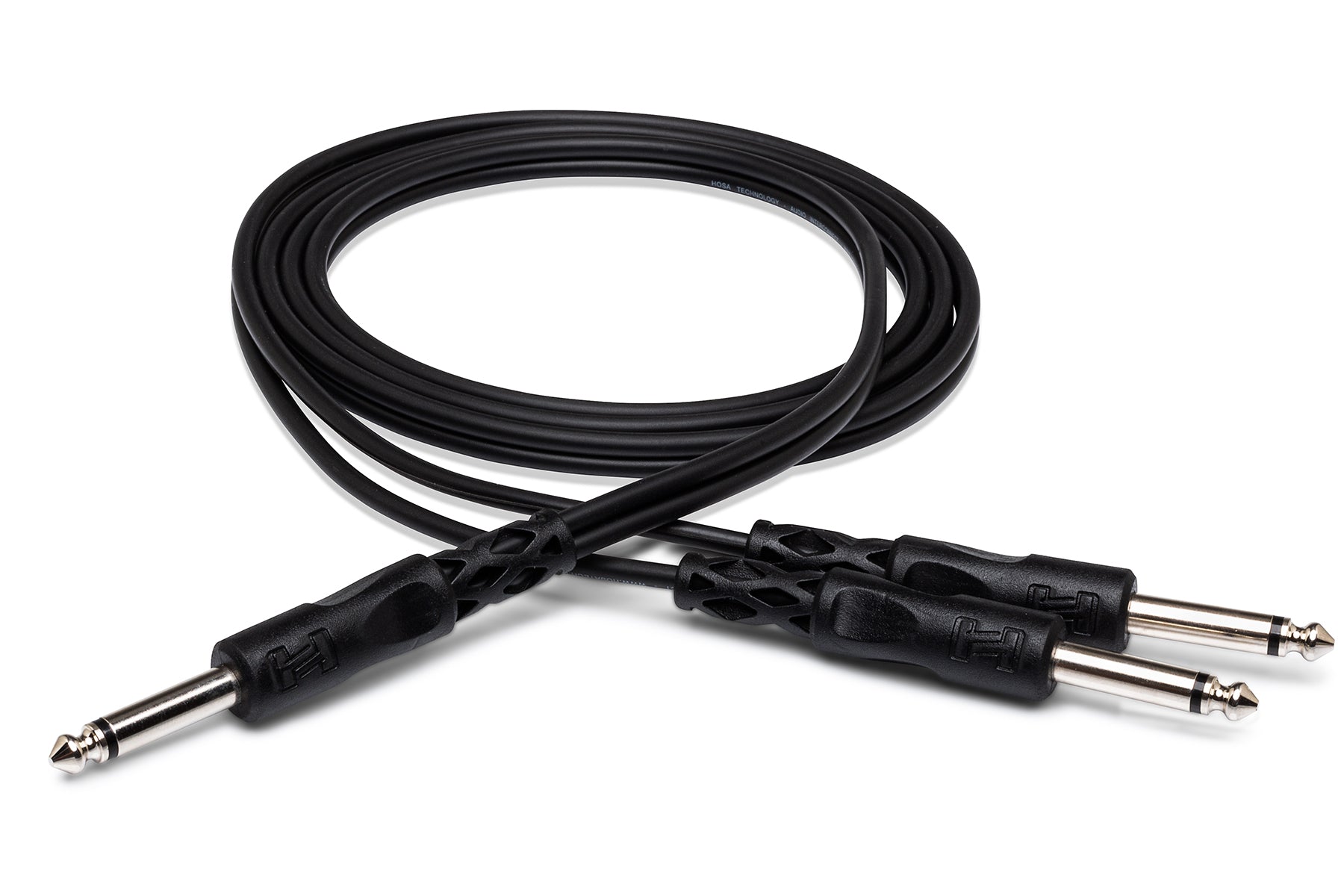 Hosa CYP-105 Y Cable, 1/4 inch TS to Dual 1/4 inch TS (5 ft)