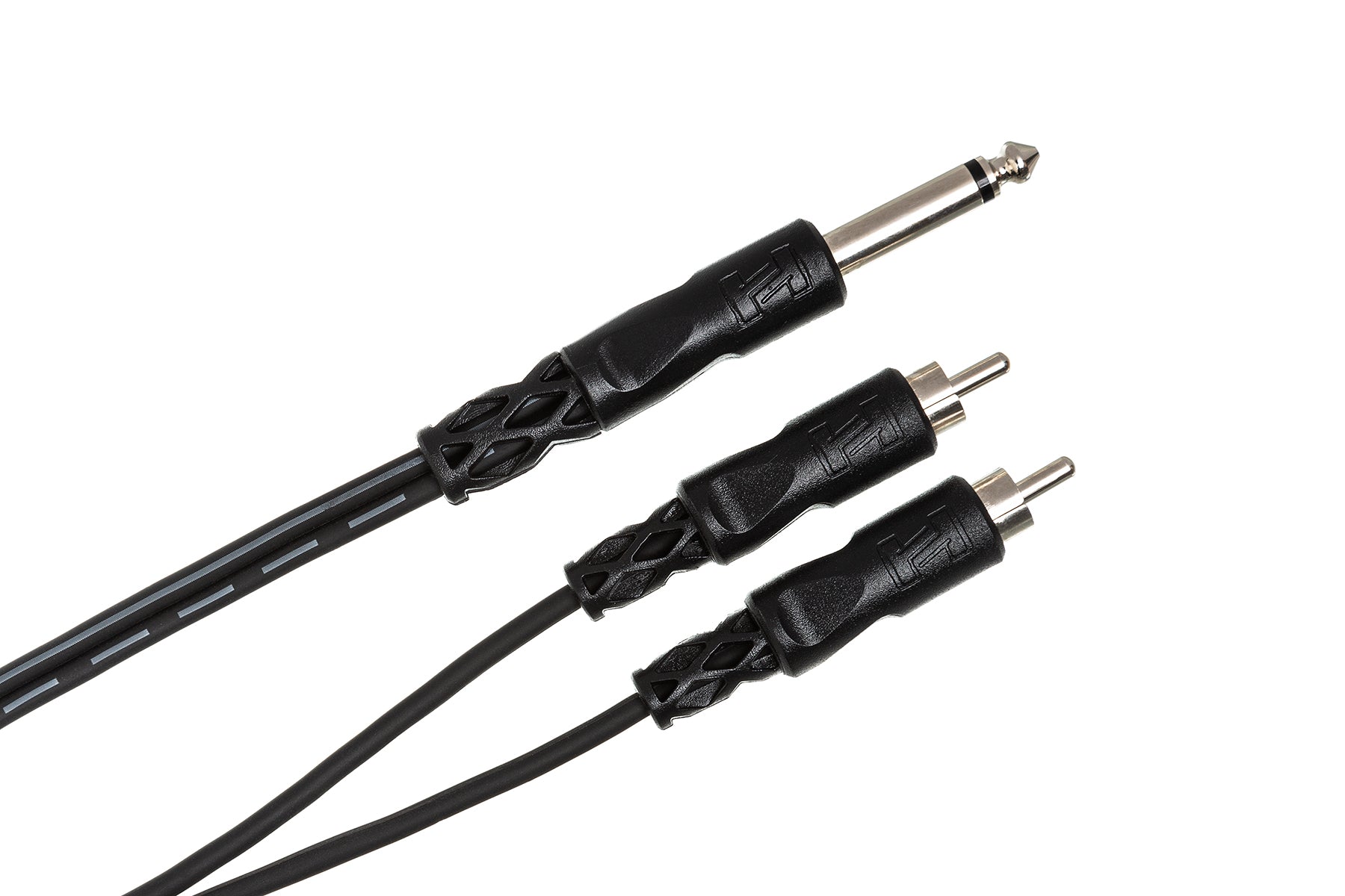 Hosa CYR-101 Y Cable, 1/4 inch TS to Dual RCA (1 m)