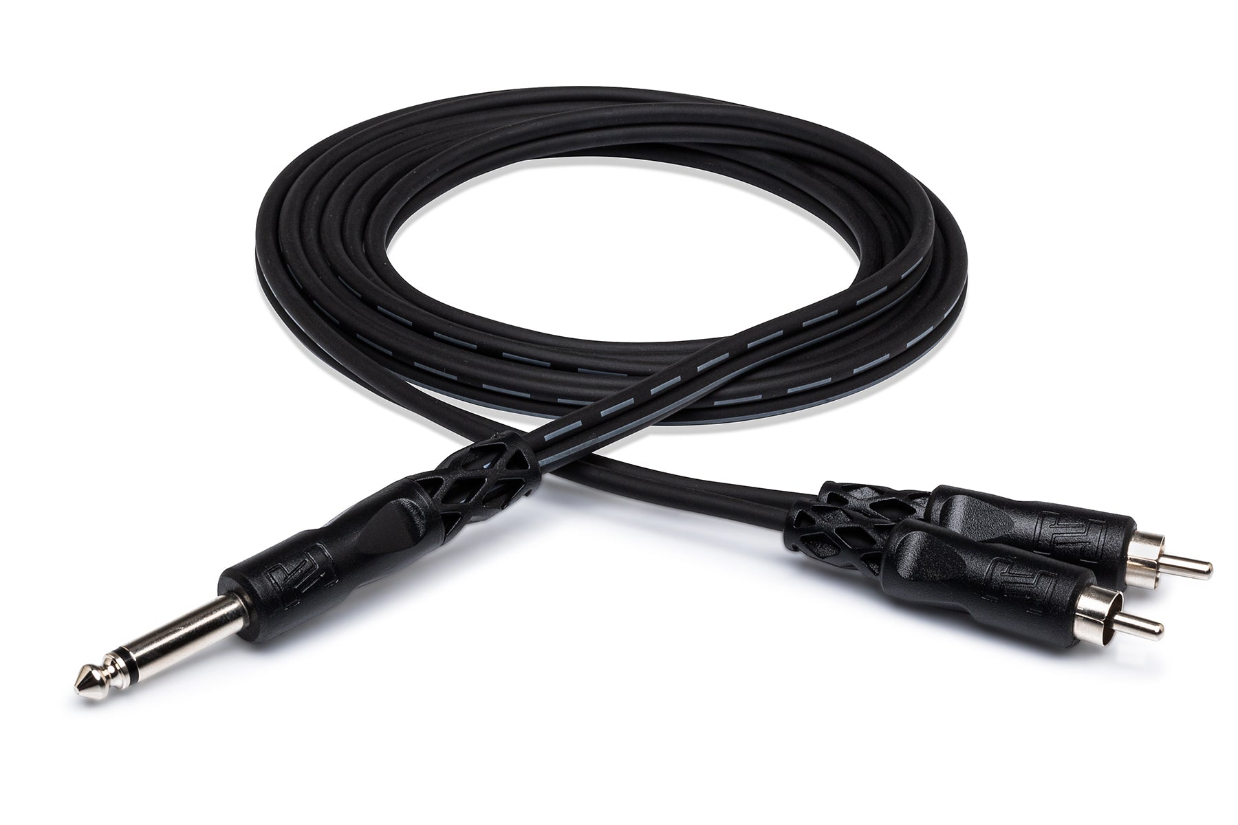 Hosa CYR-101 Y Cable, 1/4 inch TS to Dual RCA (1 m)