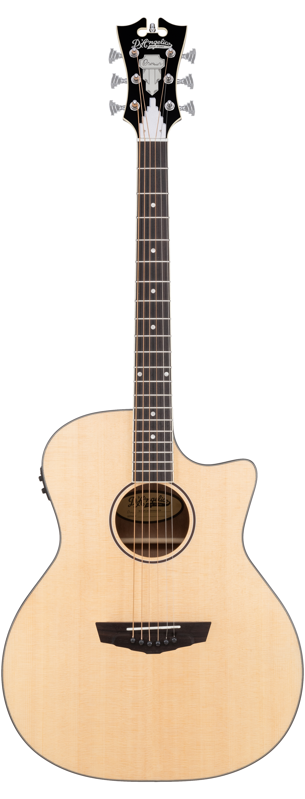 D'Angelico Premier Gramercy LS Acoustic-Electric Guitar (Natural)