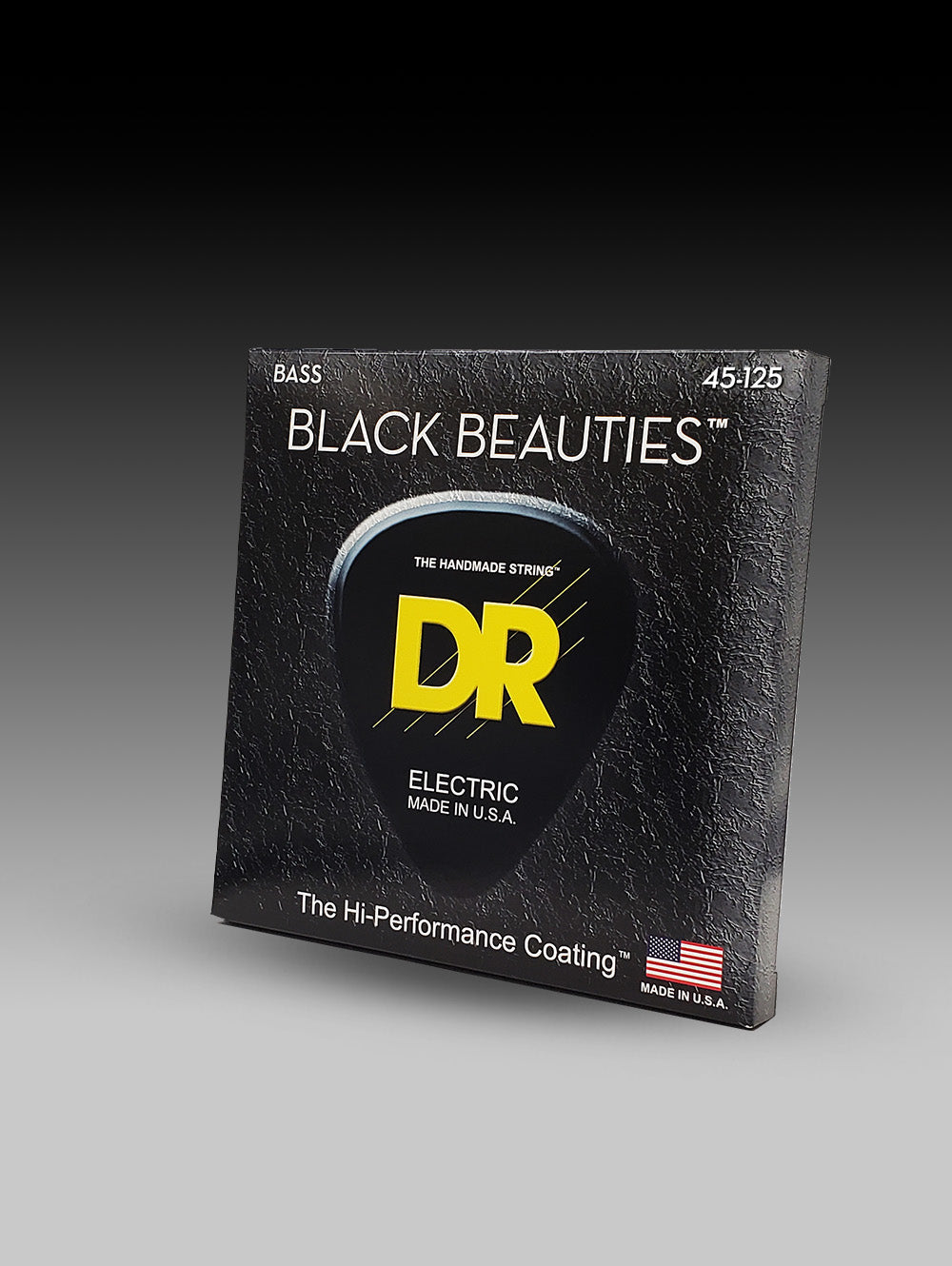 DR Strings Black Beauties Coated 5-String Bass Strings, Medium 45-125 (BKB5-45)