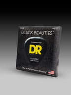 DR Strings Black Beauties Coated 5-String Bass Strings, Medium 45-125 (BKB5-45)