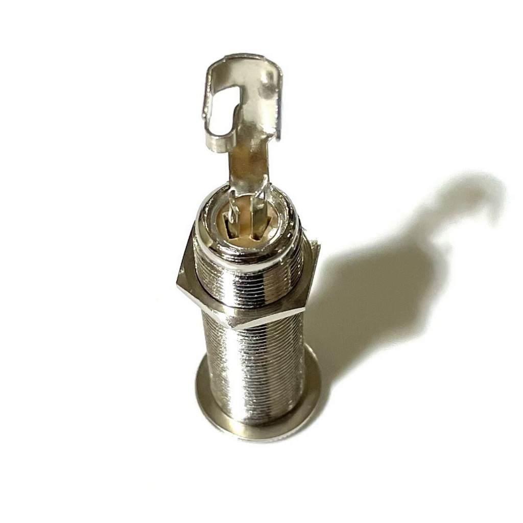 Allparts Switchcraft Stereo Long-Threaded Barrel Jack, Nickel