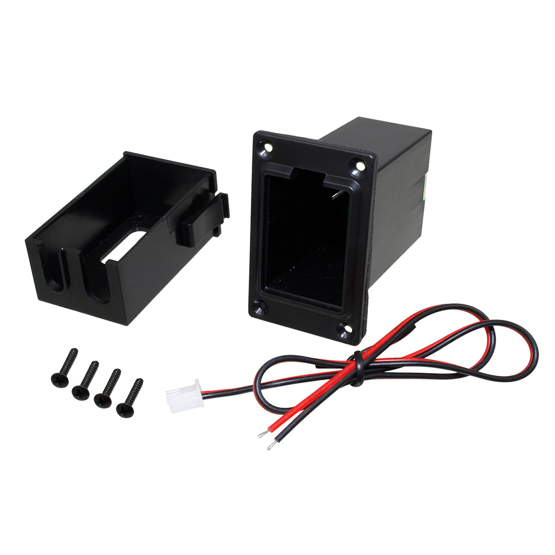 Allparts 9-Volt Battery Compartment for Acoustic Guitar, Black