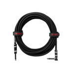 Gator Cableworks Backline Series 10' Braided Straight-to-Right Angle Instrument Cable (Black/Black)