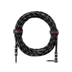 Gator Cableworks Backline Series 10' Braided Straight-to-Right Angle Instrument Cable (Black/Gray)