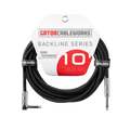 Gator Cableworks Backline Series 10' Straight-to-Right Angle Instrument Cable