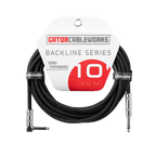 Gator Cableworks Backline Series 10' Straight-to-Right Angle Instrument Cable