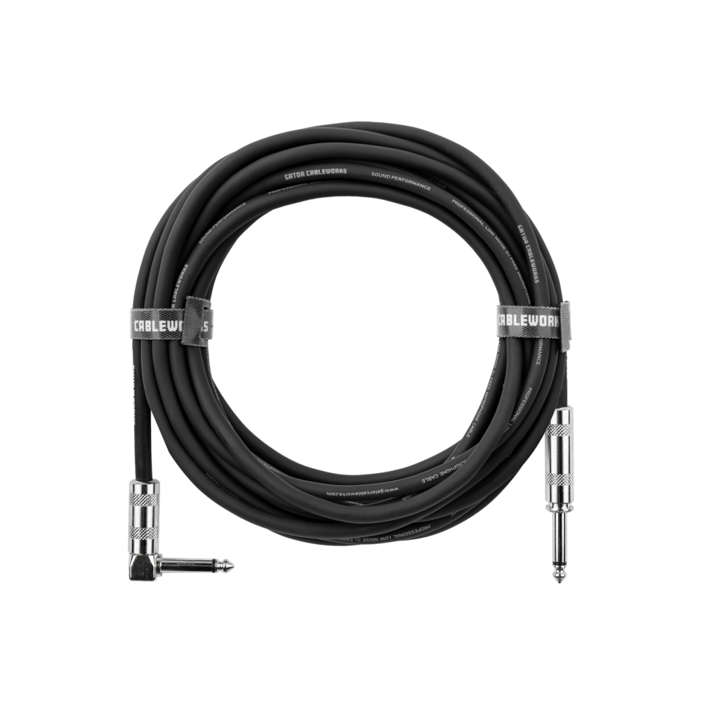 Gator Cableworks Backline Series 10' Straight-to-Right Angle Instrument Cable