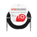 Gator CableWorks Backline Series 10' Straight Instrument Cable