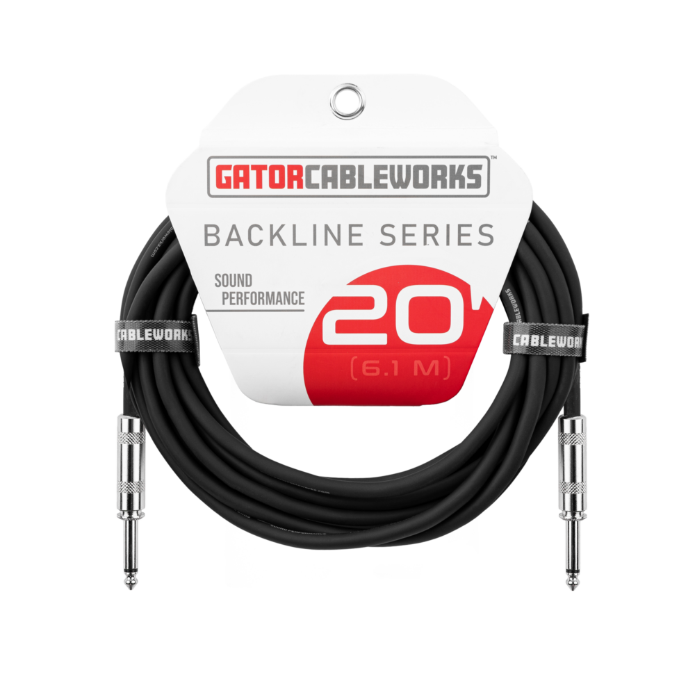 Gator Cableworks Backline Series 20' Straight-to-Straight Instrument Cable