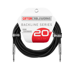 Gator Cableworks Backline Series 20' Straight-to-Straight Instrument Cable