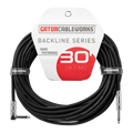 Gator Cableworks Backline Series 30' Straight-to-Right Angle Instrument Cable