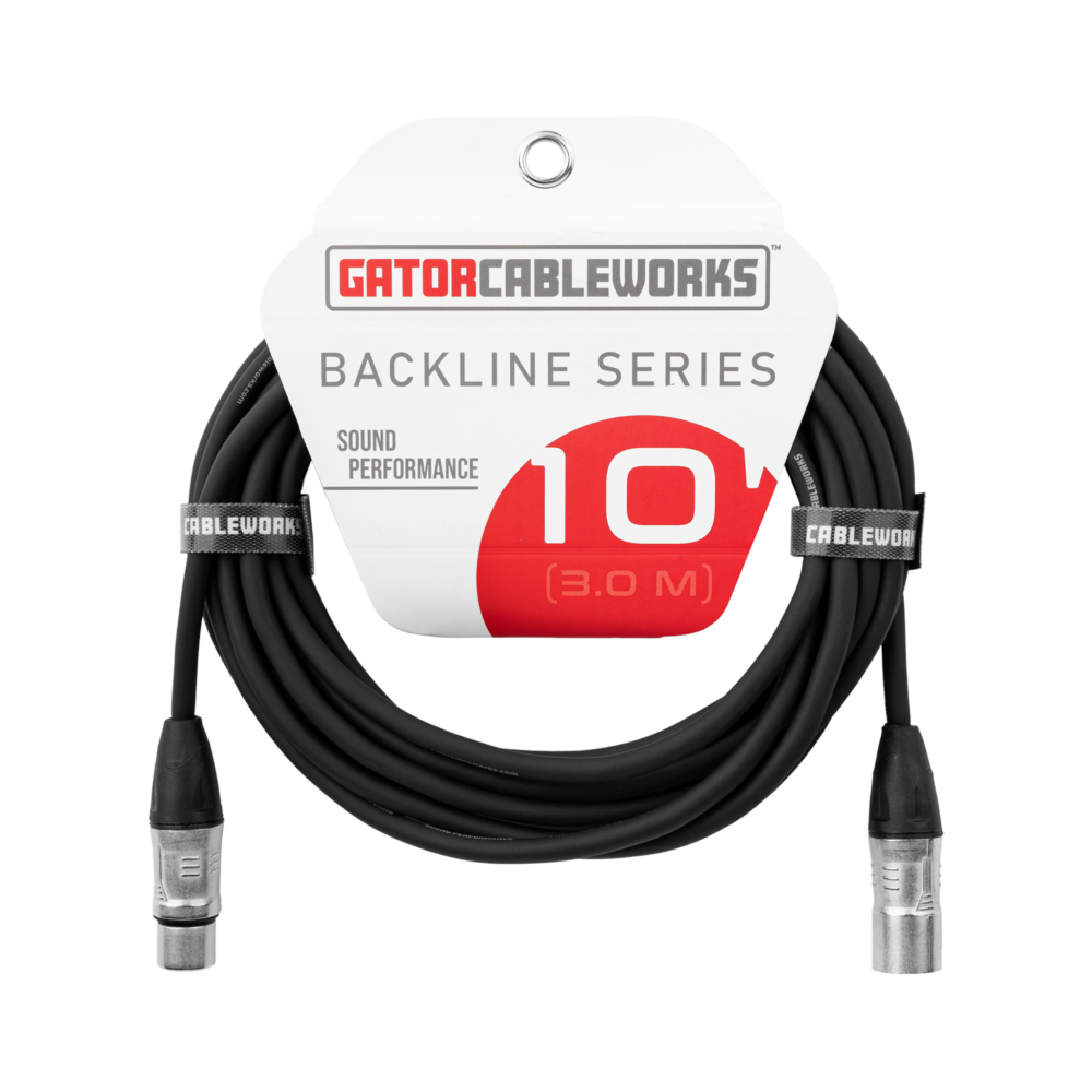Gator Cableworks Backline Series 10' XLR Microphone Cable