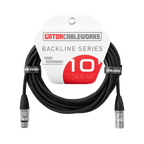 Gator Cableworks Backline Series 10' XLR Microphone Cable