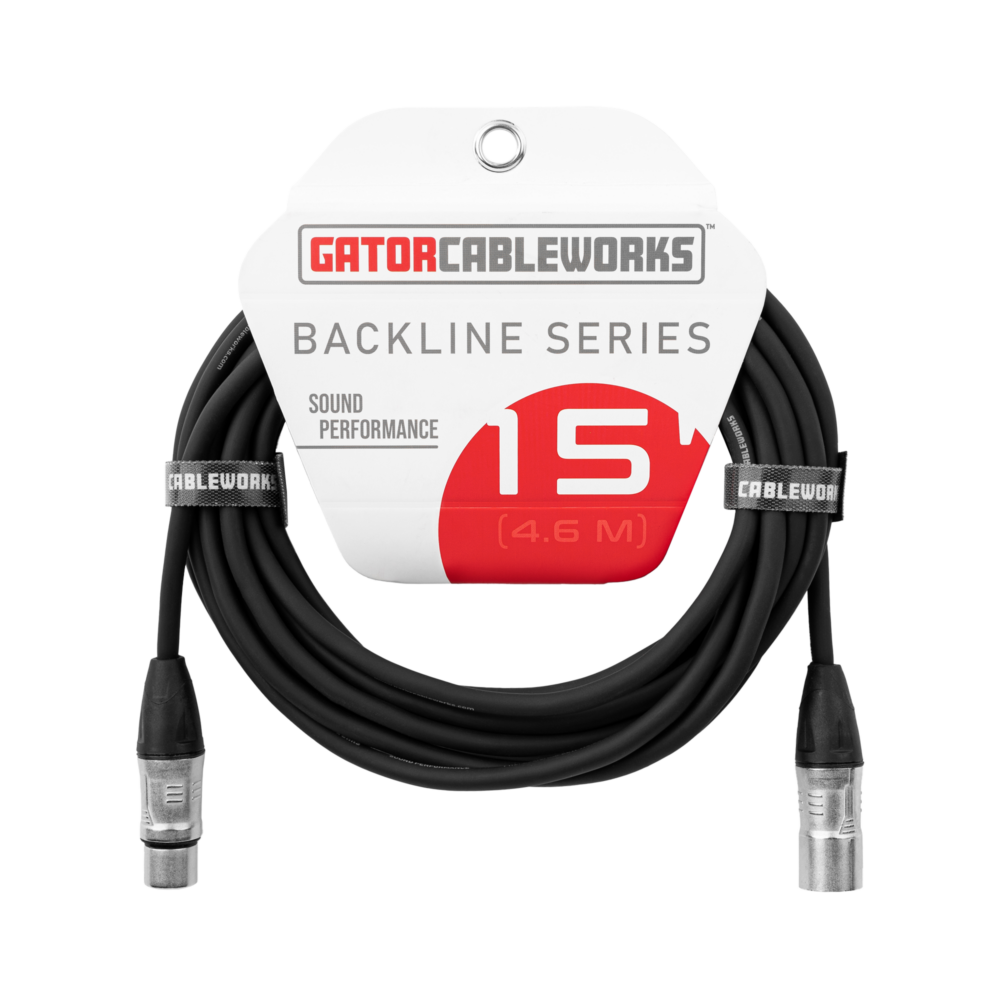 Gator Cableworks Backline Series 15' XLR Microphone Cable