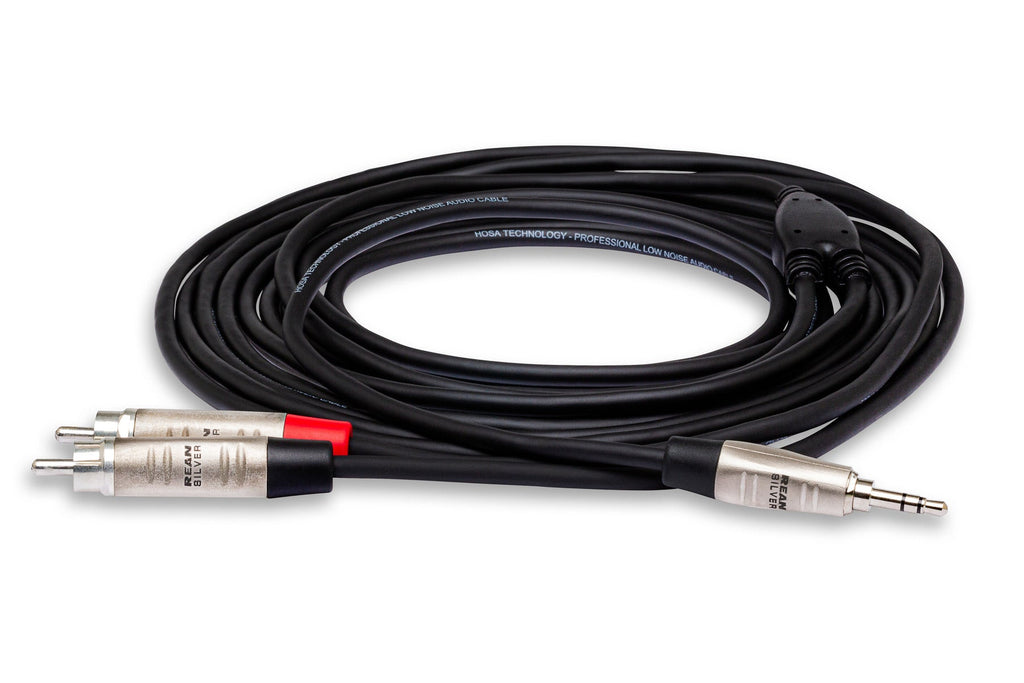 Hosa HMR-006Y Pro Stereo Breakout Cable, REAN 3.5 mm TRS to Dual RCA (6 ft)