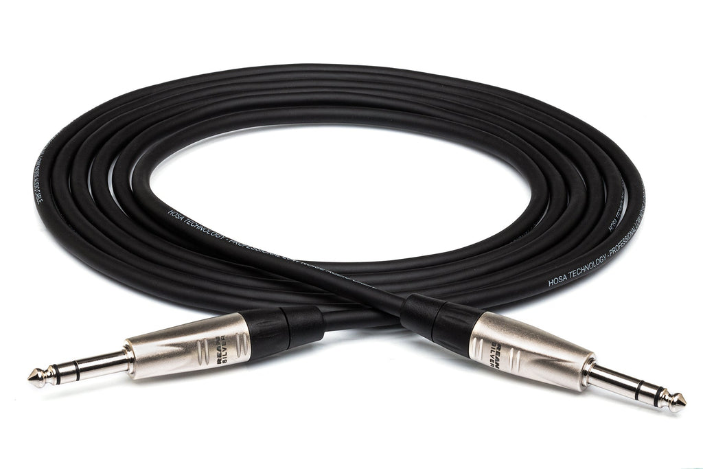 Hosa HSS-010 Pro Balanced Interconnect Cable, REAN 1/4 inch TRS to Same (10 ft)