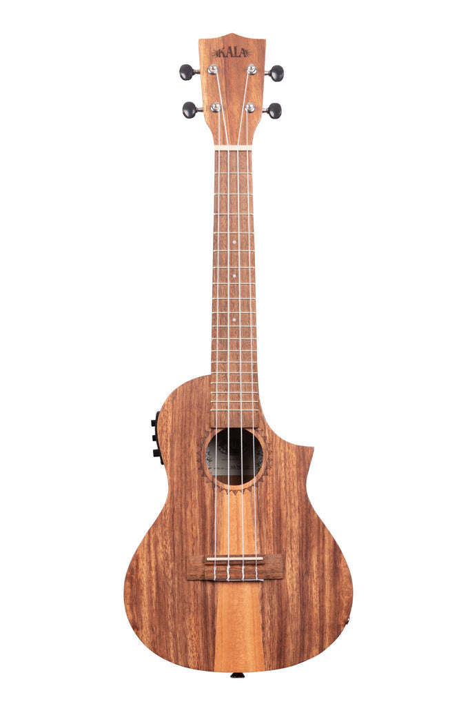 Kala KA-TK-C-CE Teak Tri-Top Concert Ukulele with Cutaway and EQ