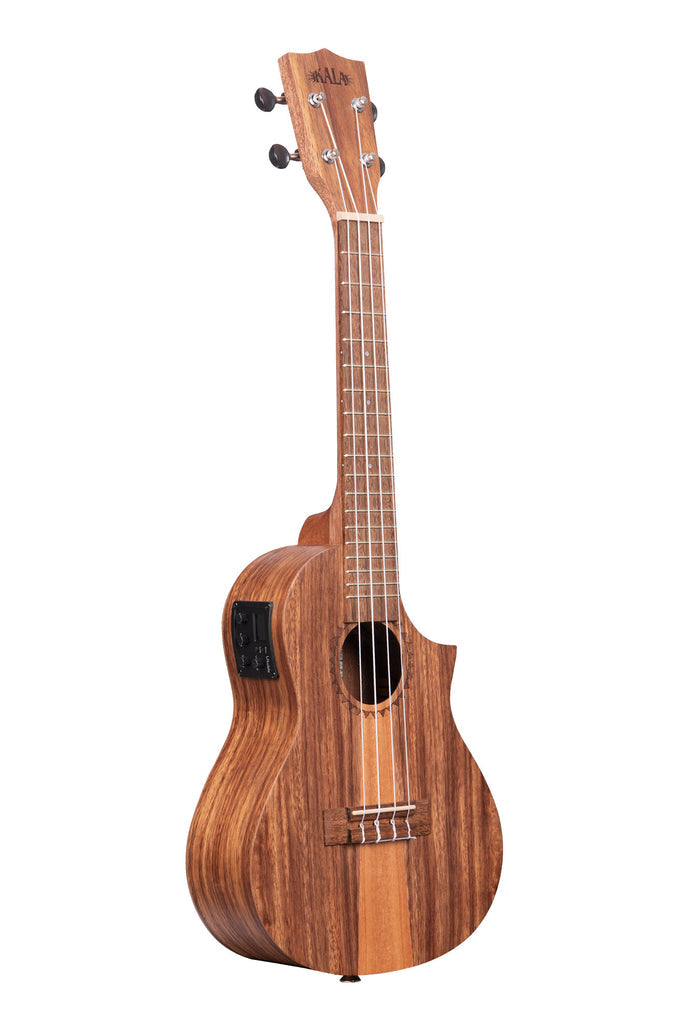Kala KA-TK-C-CE Teak Tri-Top Concert Ukulele with Cutaway and EQ