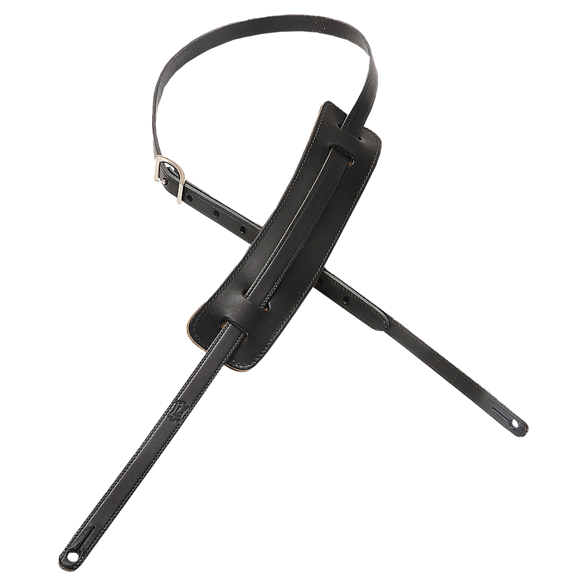 Levy's Holly Deluxe Series M25-BLK Veg-Tan Leather Guitar Strap - Black