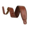 Levy's Amped Leather Series M26PD Padded Leather Guitar Strap - Walnut Brown