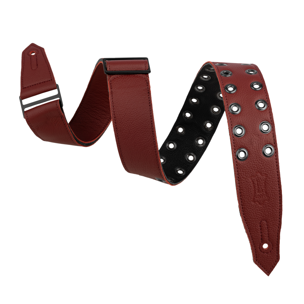 Levy's Rebel Leathers Series M80RBEY Leather Guitar Strap - Oxblood